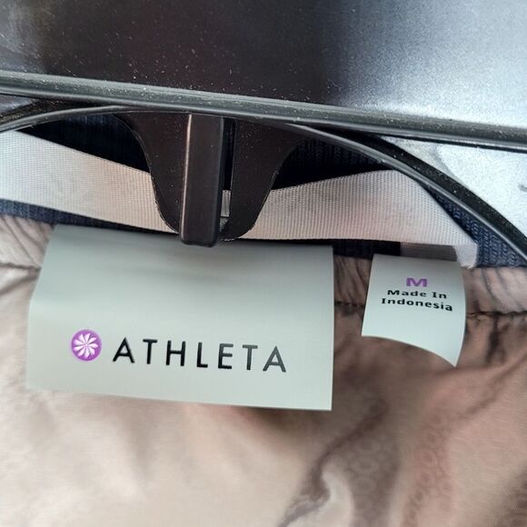 Athleta Dobby Goose Down Puffer Jacket Size Medium - Picture 6 of 11